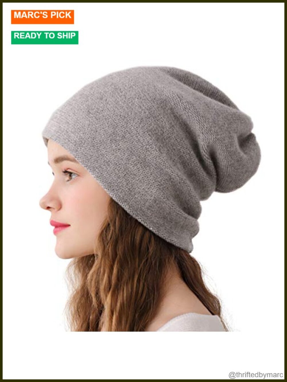 100% Cashmere Double Layered Beanie Ski Hat High-Performance Warm Winter